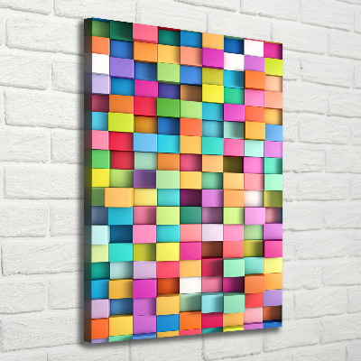 Verticaal canvasschilderij Abstracte vierkanten