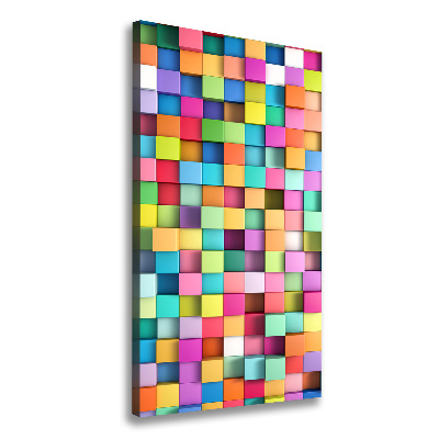 Verticaal canvasschilderij Abstracte vierkanten