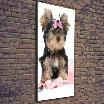 Verticaal canvasschilderij Yorkshire cosmetica