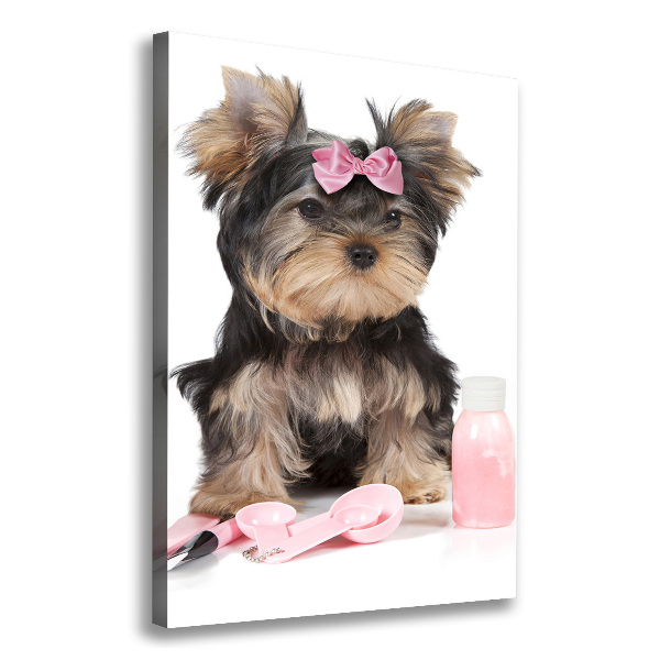 Verticaal canvasschilderij Yorkshire cosmetica