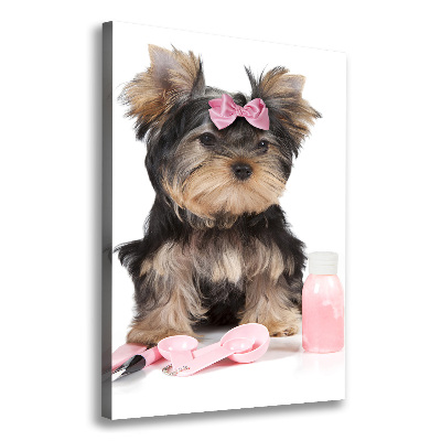 Verticaal canvasschilderij Yorkshire cosmetica