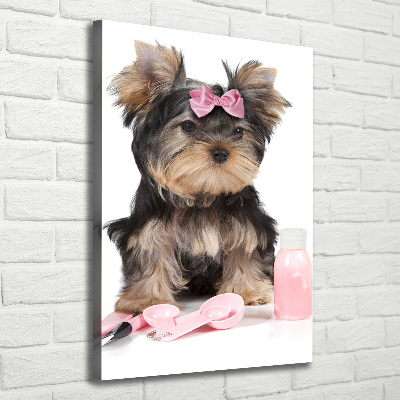 Verticaal canvasschilderij Yorkshire cosmetica