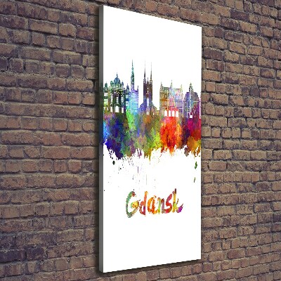 Verticale canvasfoto Kleurrijk Gdańsk