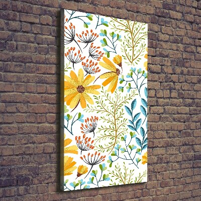 Verticale foto op canvas Wilde bloemen