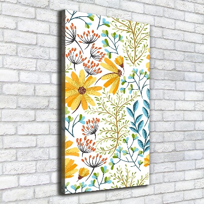Verticale foto op canvas Wilde bloemen