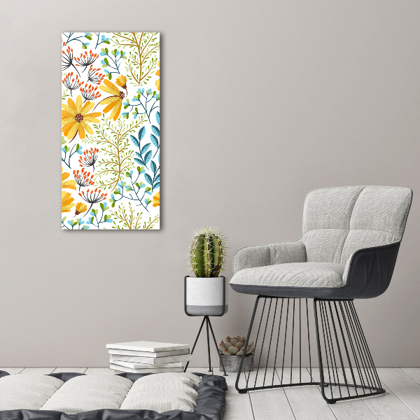 Verticale foto op canvas Wilde bloemen