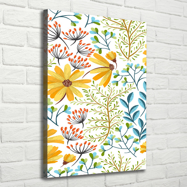 Verticale foto op canvas Wilde bloemen