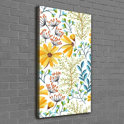 Verticale foto op canvas Wilde bloemen