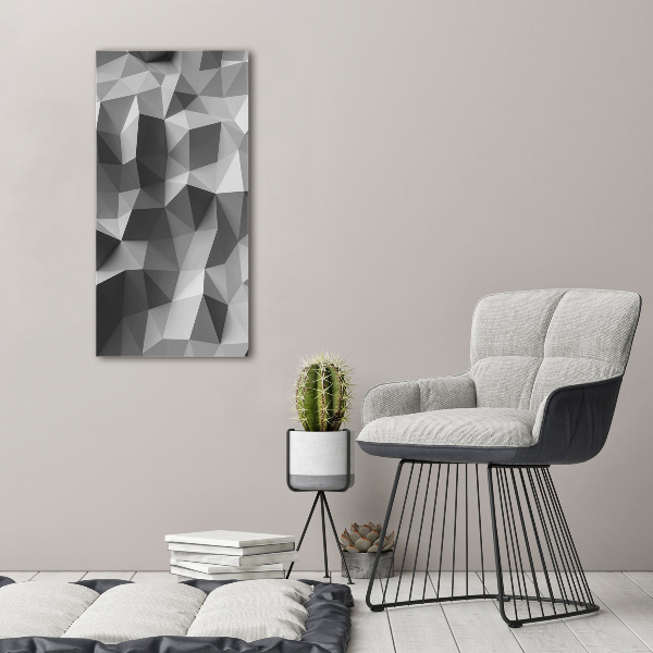 Verticaal canvasschilderij Abstracte driehoeken