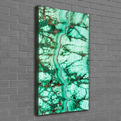 Verticale canvasfoto Malachiettextuur