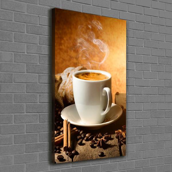 Verticaal canvasschilderij Een kopje koffie