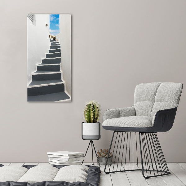 Verticaal canvasschilderij Santorini, Griekenland