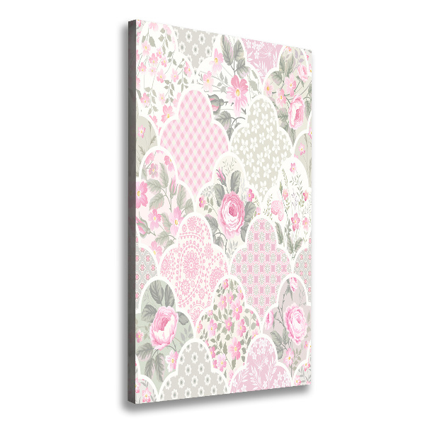 Verticaal canvasschilderij Rozen
