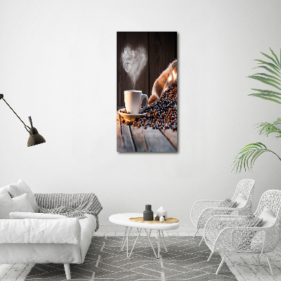 Verticale foto op canvas Een kopje koffie