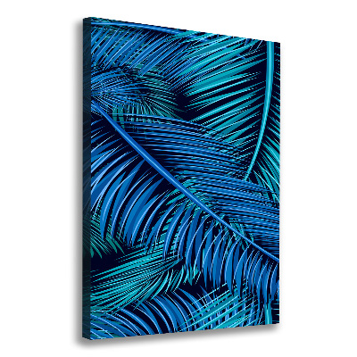 Verticaal canvasschilderij Palmbladeren