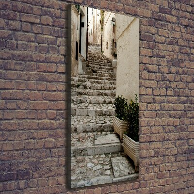 Verticale canvasfoto Een charmante straat