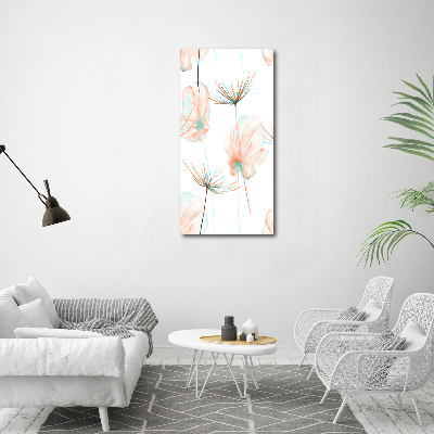 Verticale foto op canvas Wilde bloemen