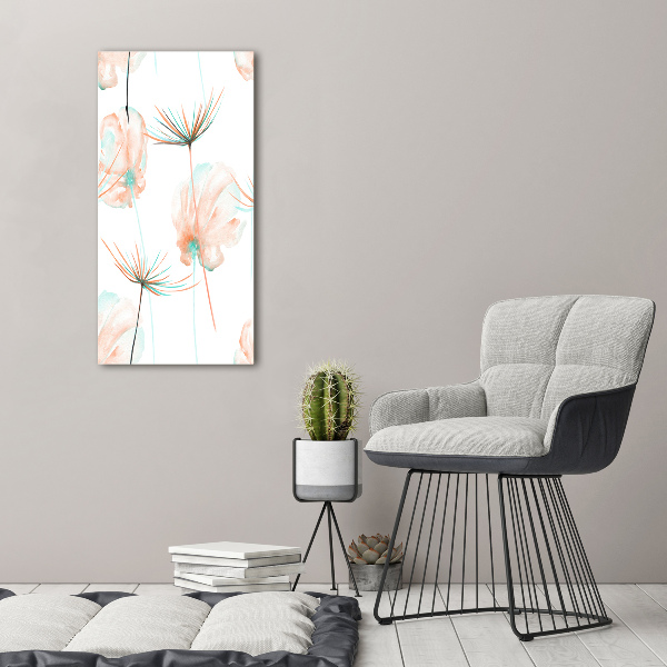 Verticale foto op canvas Wilde bloemen