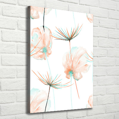 Verticale foto op canvas Wilde bloemen