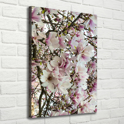 Verticale foto op canvas Magnolia bloemen