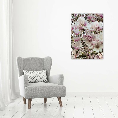 Verticale foto op canvas Magnolia bloemen
