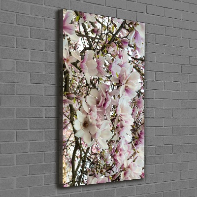 Verticale foto op canvas Magnolia bloemen