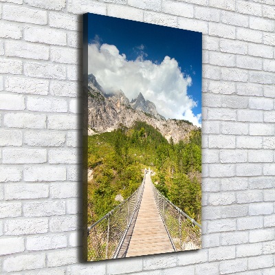 Verticale foto op canvas Hangbrug