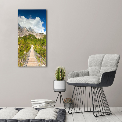Verticale foto op canvas Hangbrug
