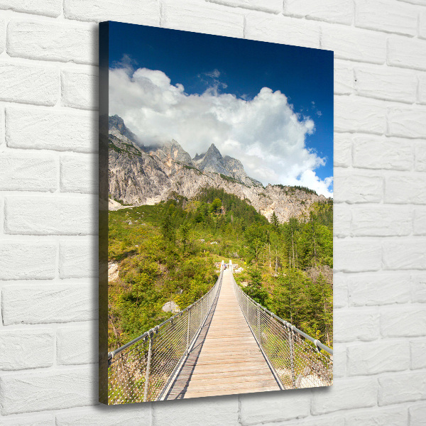 Verticale foto op canvas Hangbrug
