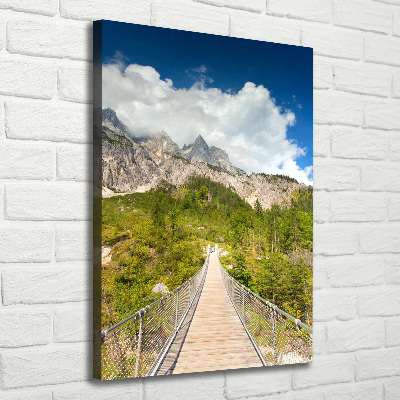 Verticale foto op canvas Hangbrug