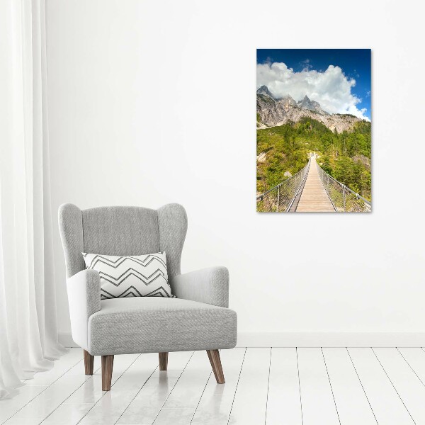 Verticale foto op canvas Hangbrug