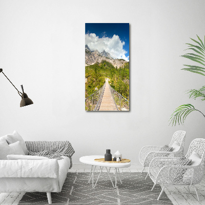 Verticale foto op canvas Hangbrug