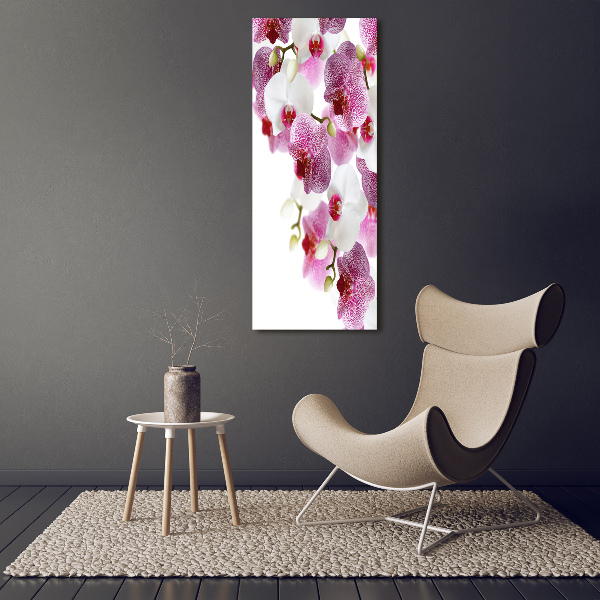 Verticaal canvasschilderij Orchidee