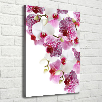 Verticaal canvasschilderij Orchidee