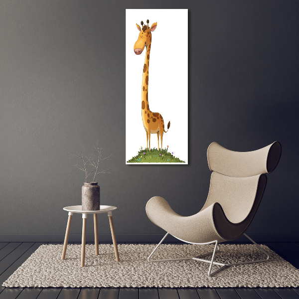 Verticale canvasfoto Giraffe