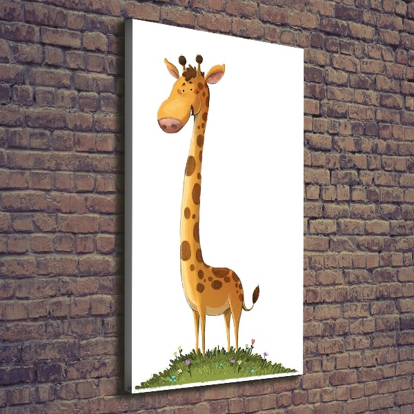 Verticale canvasfoto Giraffe