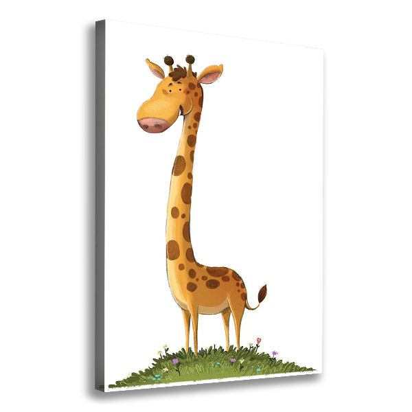 Verticale canvasfoto Giraffe
