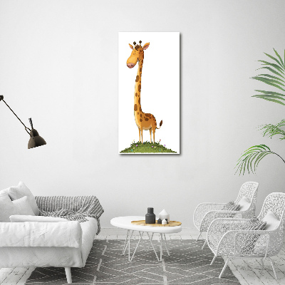 Verticale canvasfoto Giraffe