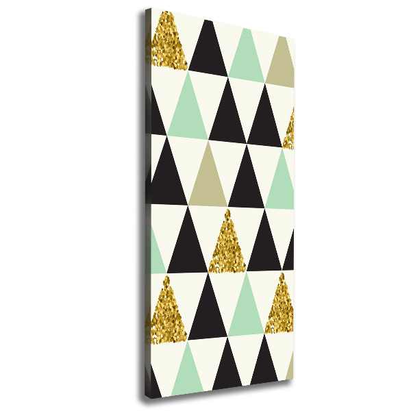 Verticale canvasfoto Kleurrijke driehoeken