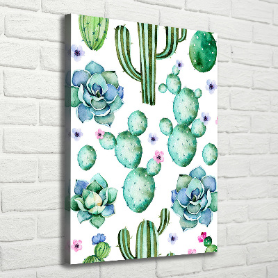 Verticaal canvasschilderij Cactussen