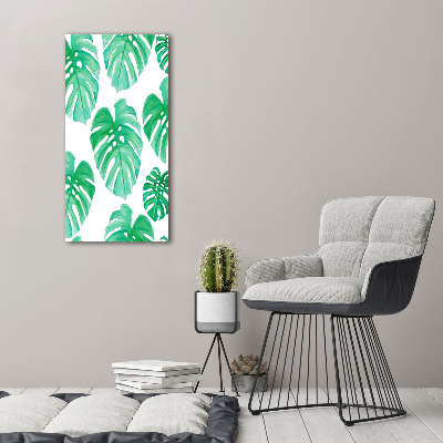 Verticaal canvasschilderij Monstera