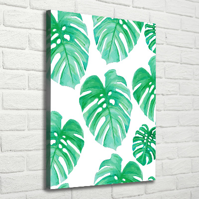 Verticaal canvasschilderij Monstera