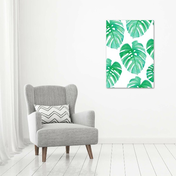 Verticaal canvasschilderij Monstera