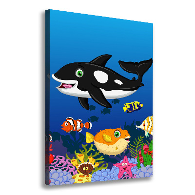 Verticaal canvasschilderij Onderwaterwereld