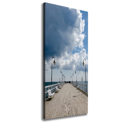 Verticale canvasfoto Pier in Orłowo