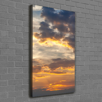 Verticaal canvasschilderij Zonsondergang