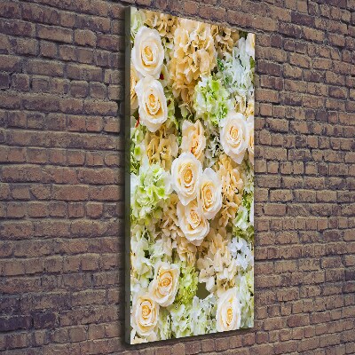 Verticaal schilderij op canvas Bruidsbloemen