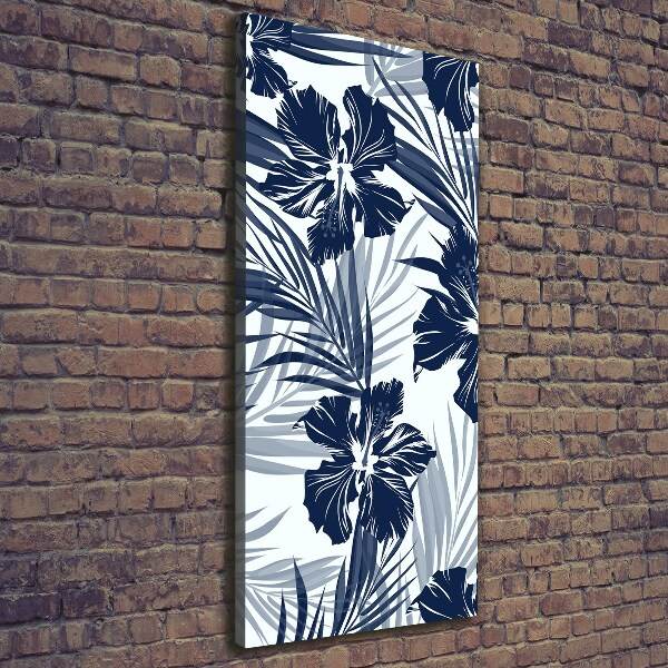 Verticale foto op canvas Tropische bloemen