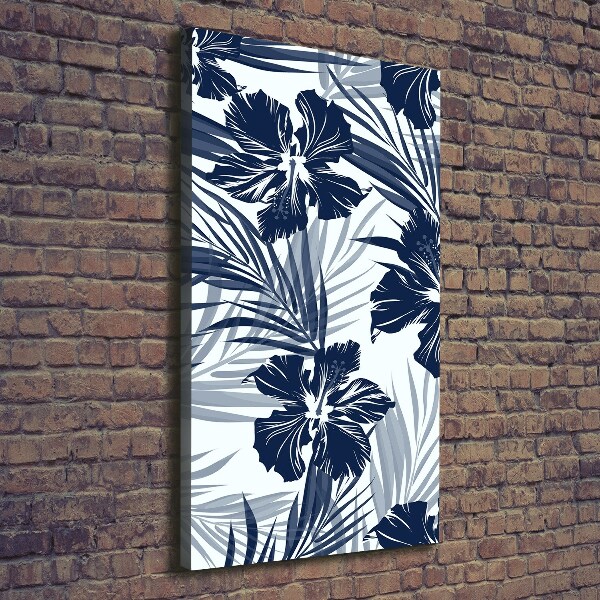 Verticale foto op canvas Tropische bloemen