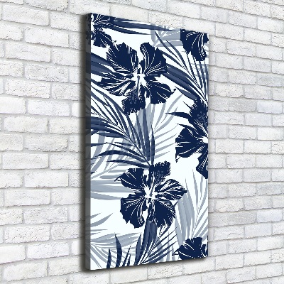 Verticale foto op canvas Tropische bloemen